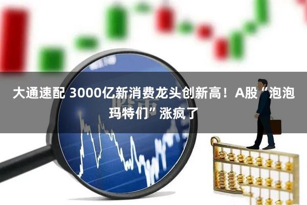 大通速配 3000亿新消费龙头创新高！A股“泡泡玛特们”涨疯了